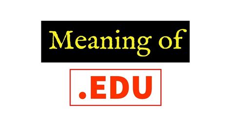 edu meaning.